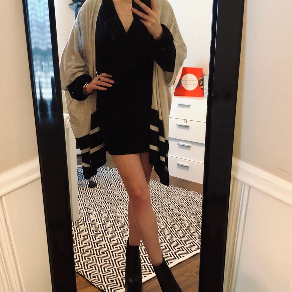 Striped Cape Cardigan